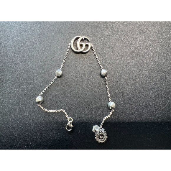 Gucci GG Marmont Mother of Pearl Sterling Silver Bracelet - Picture 2 of 11